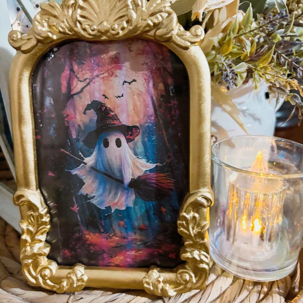 Gold Framed Ghost Art Print